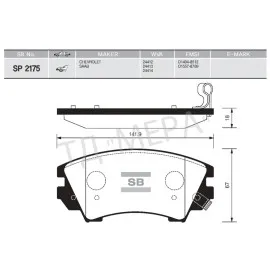 Ön Balata Opel Astra J 12 14 Insignia 08 11 Zafira 11 Saab 9.5 10 17 Jant Gdb1783