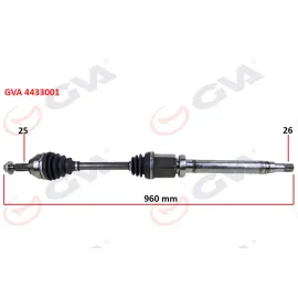 ÖN KOMPLE AKS SAĞ TRANSIT CONNECT 1.8 TDCI 02>14 75PS 960mm