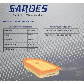HAVA FİLTRESİ FORD FIESTA VII-PUMA 1.0L 20