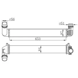 Turbo Radyatörü Intercooler Fluence 10 1.5Dci 657X89X85 2 Sira Alb Sistem