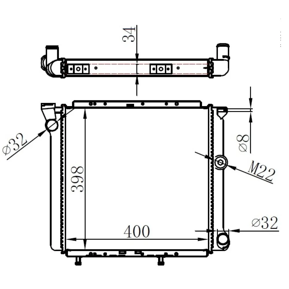 Radyatör Exp-R9-R11 360X370X18 Aleminyum