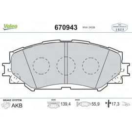 Ön Balata Corolla 1.6 01/09 -1.8 05/07 -Auris 1.4 1.6 Vti 03/07 1.8 Vvti 10/06 Rav4 Iii 3.06