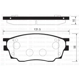 x ÖN BALATA MAZDA 6 1.8 02 >1.8MZR 2.0MZR 2.2 MZR 2.5MZR 07 > 09 > GDB3309