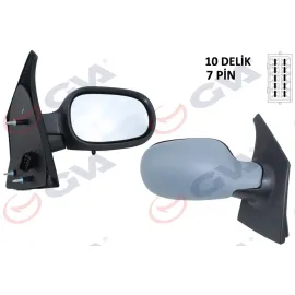 DIŞ DİKİZ AYNASI SAĞ MEGANE SCENIC 97 ELEKTRİKLİ ISITMALI SENSÖRLÜ ASTARLI KONVEKS 7 FİŞ VM-133NEHPR