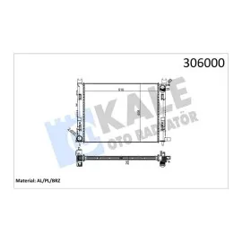 Su Radyatörü [ Renault Clio Iv, Captur I, Dacia Duster, Sandero Ii, Lodgy, Logan Ii, Dokker 1.5 Dci 2012 -] 26 Mm Brazing