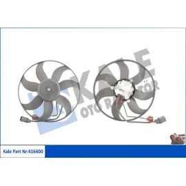 FAN MOTORU DAVLUMBAZLI SOL CADDYIII 1.4-1.4 16V-1.6 04 GOLF V 1.4 TSI-1.6 FSI 03-08 220W-363mm