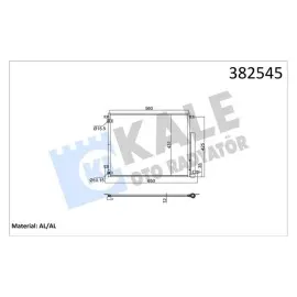 Kondenser Honda Civic X Fc 1.6İ 16 Kurutucu İle Brazing Al-Al 560X431X12 Klima Radyatörü