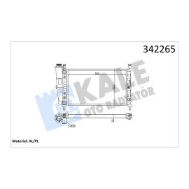 Motor Su Radyatörü [ Fiat Fiorino , Box - Pick Up , Uno 70 I.e. 1.4 / 75 I.e. / 1.6 1993-2001 Mt ]