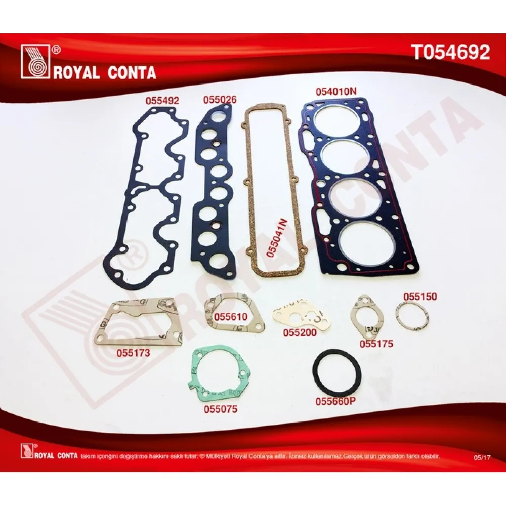 T054692N Üst Takim Conta Tipo-Uno 1.4 146 C1.000-C5.000 160 A.1000 Keçe Ve Subap Lastiği Yok