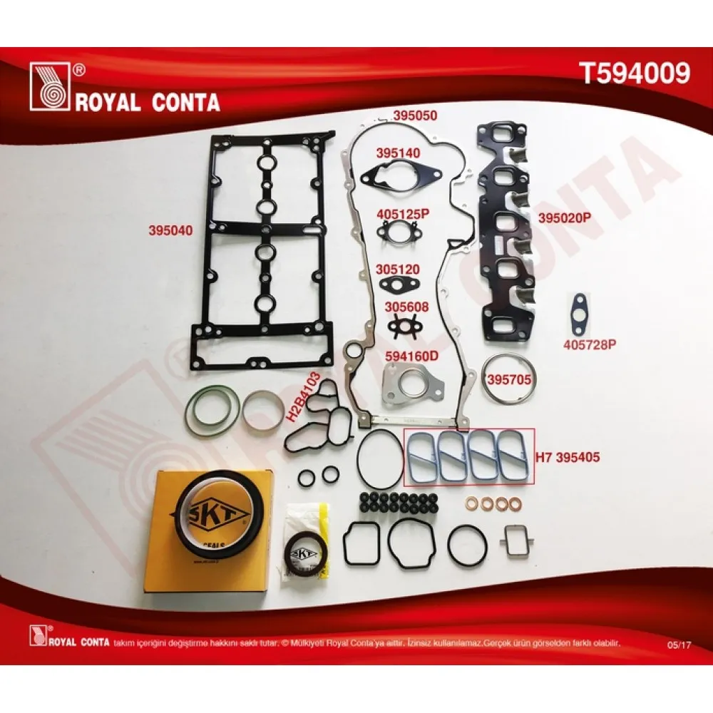 Motor Takim Conta Keçeli S.lastik-Skc Siz Doblo-Punto-500 1.3Mtj 10 199.a3/a9/b1/b4-223.a9