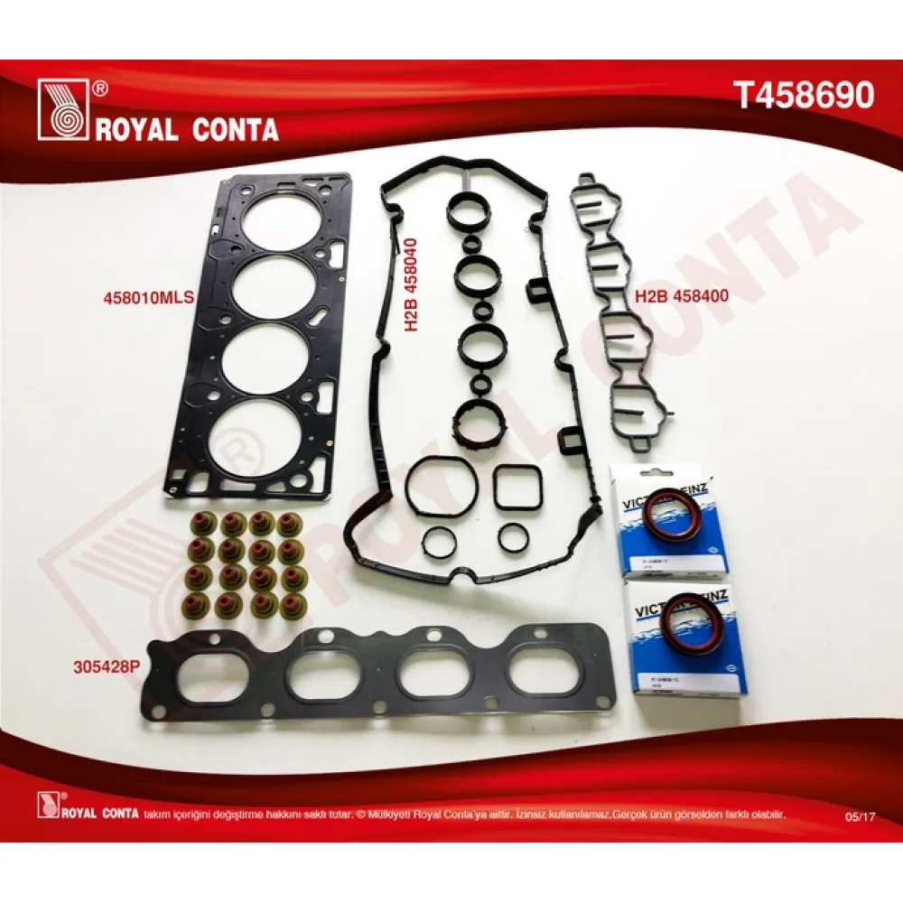 Üst Takim Conta Reinz Keçeli Subap Lastikli Astra H-J-Insignia 1.6 16V 116Hp A16Xer-Z16Xer