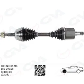 Ön Aks Komple Sol Volvo S40 I V40 I 1.8-2.0 97>04