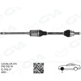 Komple Aks Ön Sağ Bmw X5 E70 F15 X6 F16 E71 E72 973Mm