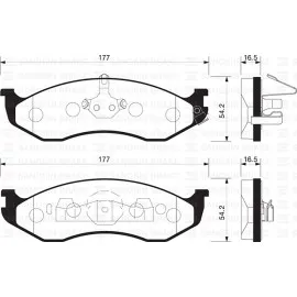 Ön Balata Cherokee 2.5İ-4.0İ-2.1 Td 90-01 Grand Cherokee 4.0İ-5.2İ 95-99 Gdb4104-Gdb1153