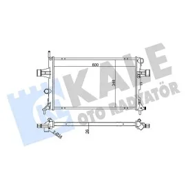 Radyatör Astra G-Zafira A Al/pl/brz 600X348X26