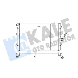 Radyatör Golf V-Vi-Jetta Iii-Passat-Touran 2.0Tdi Ac Klimasiz Mek Otom Al/pl/brz 650X438X26