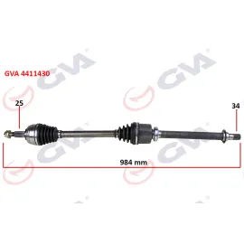 KOMPLE AKS SAĞ RENAULT FLUENCE 09- MEGANE IV 1.5 DCİ 6 VİTES AUTO. 984mm