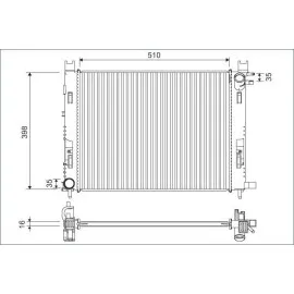 Motor Su Radyatoru Captur I 12> Clio Iv 12> Dokker 12> Symbol Iii 14> Sandero Ii 12> 0.9 Tce 1.2 Tce 1.5 Dci 1.6 506X414X18