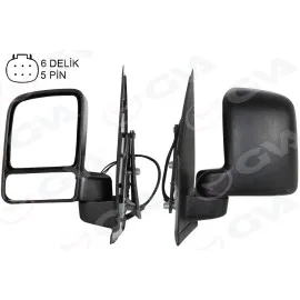 Diş Dikiz Aynasi Elektrikli Isitmali Çift Cam Sol Connect 02-08 Vm-6311Ehl