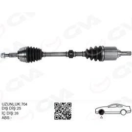 KOMPLE AKS SOL DUSTER 10- 1.5dCI 1.6 16V 704mm