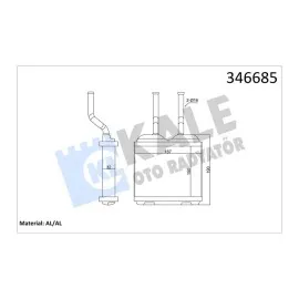 Kalorifer Radyatörü [ Opel Corsa B 1993-2000 , Tigra 1994-1998 , Combo Brazing ]