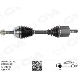 ÖN AKS KOMPLE SOL VOLVO S40 I V40 I 1.8-2.0 97>04