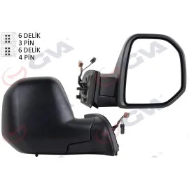 Diş Dikiz Aynasi Sağ Berlingo-Partner 08 Elektrikli Isitmali Sensörlü Konveks Vm-6118Ehsr