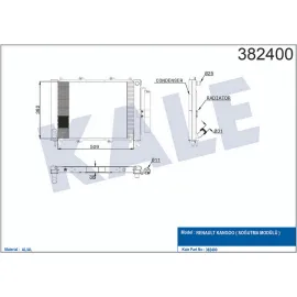 MODUL MOTOR SU RADYATÖRÜ+KLİMA RADYATÖRÜ KURUTUCULU [ RENAULT KANGOO 1.9 DCI 2003- ]