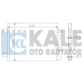 KLİMA RADYATÖRÜ KURUTUCULU [ RENAULT CLIO IV, DACIA DUSTER 2010-, SANDERO 2008-, LOGAN 2010- 1.2 16V/1.4/1.6/1.5 DCI 525X390X16MM ]