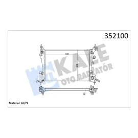 MOTOR SU RADYATÖRÜ [ FİAT PUNTO , GRANDE PUNTO 10.2005- , OPEL CORSA D 1.2 / 1.4 2006-2010 MT 583X378X23MM ]