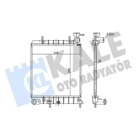 Motor Su Radyatörü [ Hyundai Accent,accent Ii 335X317X16Mm Brazing Mt ]