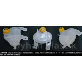 GENLEŞME KAVANOZU KAPAKLI GRANDE PUNTO 05 DOBLO PREMIO 1.6 MJTD 13 RADYATÖR EK SU DEPOSU