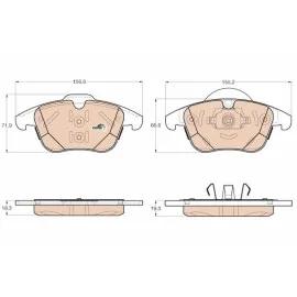 Fren Balatasi Ön Disk Ford Galaxy 2006 --, Mondeo Iv 2007 --, S-Max 2006 --