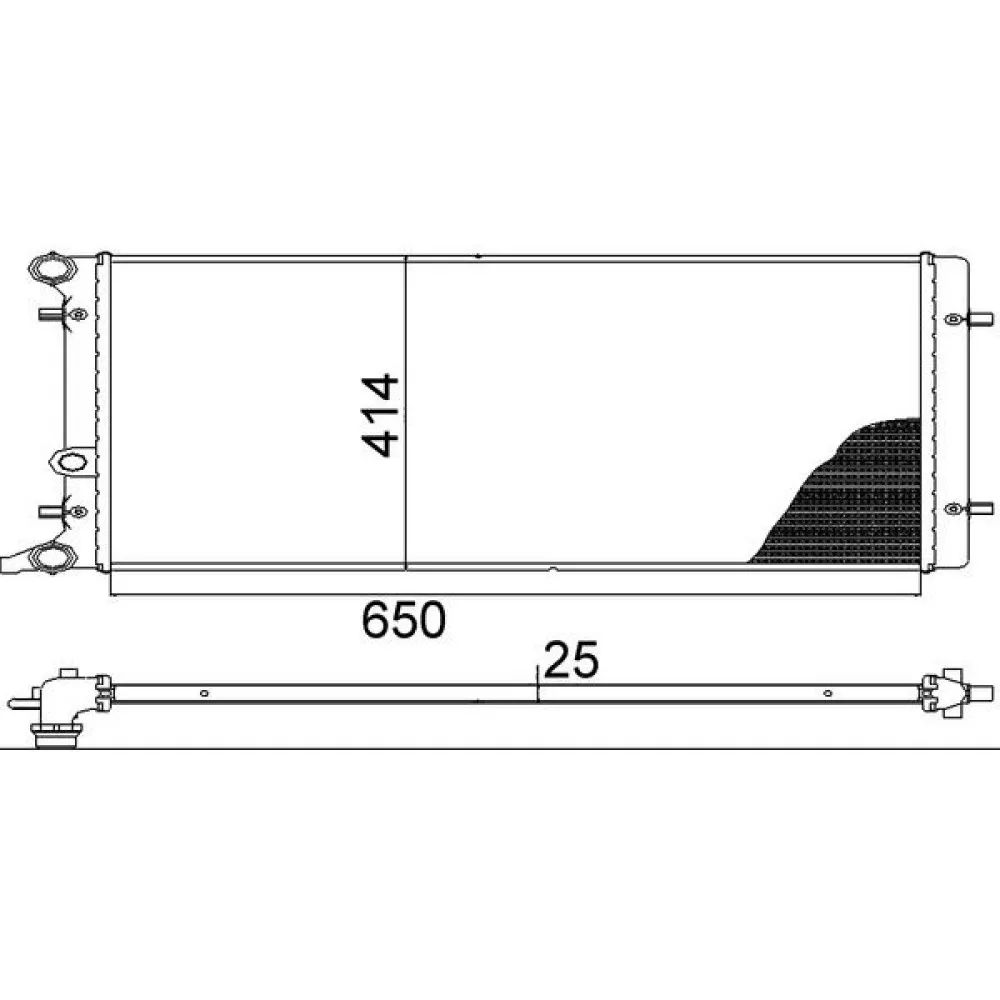 Radyatör Bora-Golf Iv - A3-Tt- Leon-Toledo Ii- Octavia(Ac+Klimasiz+Mek+Otom)(652X415X24)