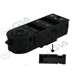 Cam Açma Kapama Anahtari Sol Astra H-Zafira B Dörtlü Çerçeveli Dikiz Ayna Kont.