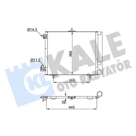 Klima Radyatörü Kurutuculu [ Peugeot 207 2006-, 208 2012-, 1007 2005-, Citroen C2, C3, C3 Ii, Ds3 1.4/1.6 Hdi 420X374X16Mm ]