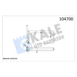 Kalorifer Radyatörü [ Ford Escort Cl-Clx 2 Sira Al-Pl Sistem Bakir Borulu ]