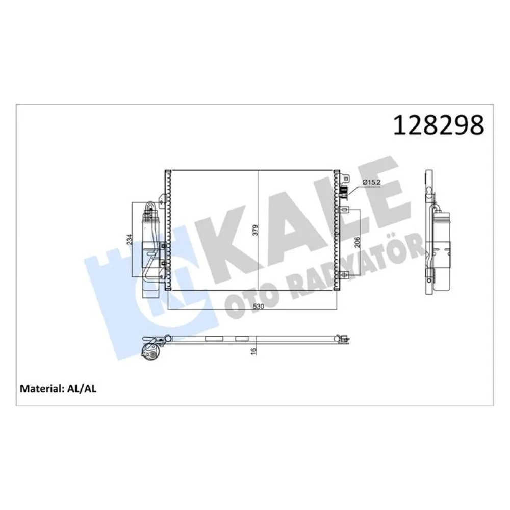 Klima Radyatörü (Kondenser) Clio Ii-Kangoo-Thalia1-2-1.4-1.5Dci-1.6-1.9  (97-01)  (Kurutucu İle)
