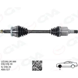 KOMPLE AKS ÖN SOL ABSLI HYUNDAI SANTA FE CM 2.2 CRDI A-T 06-12