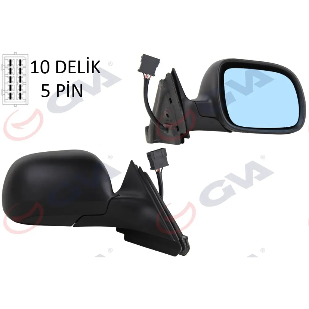 Diş Dikiz Aynasi Sağ A3 96-00 Elektrikli Isitmali Mavi Cam Konveks Vm-042R