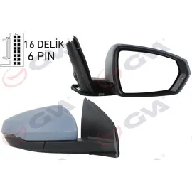 Diş Dikiz Aynasi Sağ Vw Polo 17- Elektrikli Isitmali Sinyalli Astarli Konveks Vm-6390Ehpr