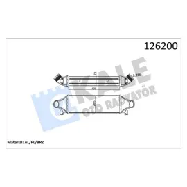 Turbo Radyatörü Intercooler Ford Transit V184-V347 00 400X127X73 Mek. Al/brz