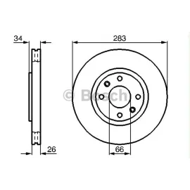 FREN DİSKİ HAVA KANALLI ÖN BÜYÜK [ CITROEN BERLINGO, C3-C4-C5-DS3-DS4-XSARA, PEUGEOT 206-207-307-308-1007-3008-5008-PARTNER ]