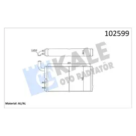 Kalorifer Radyatörü Brazing Versiyonu Kl271100 Fiat-Tofaş Skd Murat 131 Şahin Doğan Slx 1.6 74 At/mt Borulu-Musluksuz Mekanik 250X140X42