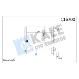 Kalorifer Radyatörü Tempra-Tipo 1.6 16V Sx-A -145 (95-01)146 (94-01)155 (92-97) (2Sira Al+Pl)