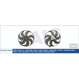 FAN MOTORU [ VOLKSWAGEN GOLF IV , POLO 1995-1999 , SEAT LEON 1999-2006 , TOLEDO II , SKODA OCTAVİA 2001-2006 250/80W 350MM ]