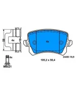 FREN BALATASI ARKA [ VOLKSWAGEN GOLF V , PASSAT , CADDY , AUDİ A3 , A4 2005 - ]