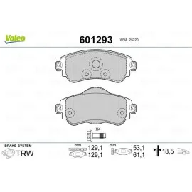 Ön Fren Balatasi Citroen C4 B7 1.4 Vti 09 C4 1.6 Hdi 11/2009 Ds4 1.6 Hdi 1. 4.2011 Fte Kirmizi Kutu