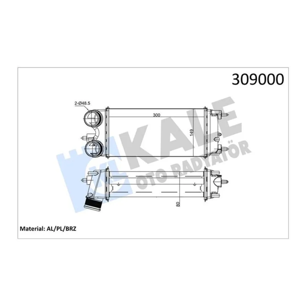 Turbo Radyatörü [ Ford Transit Courier , Fiesta Vi 2008- , B Max , Ecosport 1.5 Tdci / 1.6 Tdci  2013- ]