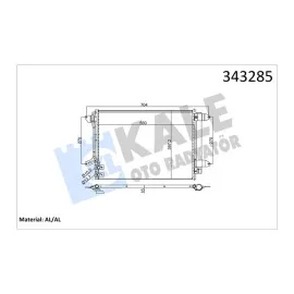 Klima Radyatörü [ Volkswagen Beetle , Jetta Iv 1.2 / 1.4 / 1.6 / 2.0Tsi 1.6 / 2.0Tdi 2011- Kurutucu İle ]
